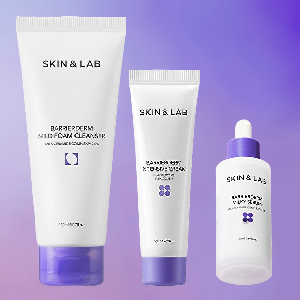 SKIN＆LAB バリアダーム マイルドクレンザー 150ml＆ミルキーセラム 50ml＆モイストクリーム 50ml / 計3本セット