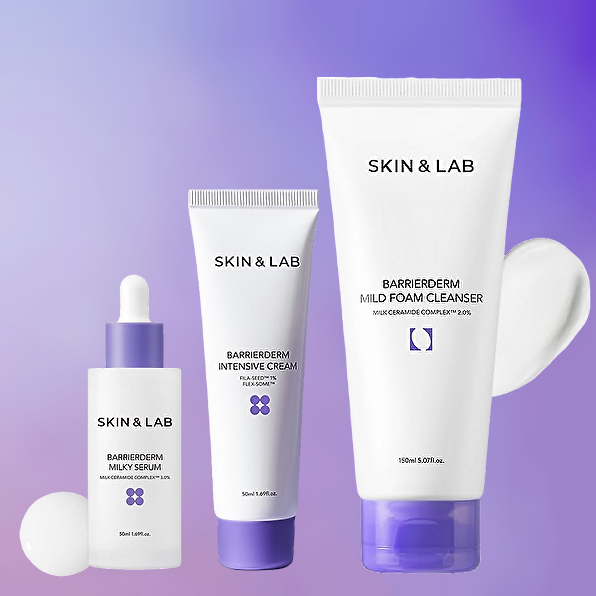 SKIN＆LAB バリアダーム マイルドクレンザー 150ml＆ミルキーセラム 50ml＆モイストクリーム 50ml / 計3本セット